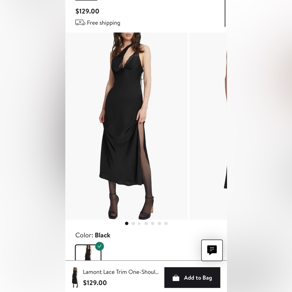 Bardot black midi dress size 6